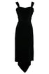 Ebony Silk Scarf Dress- Solid Color